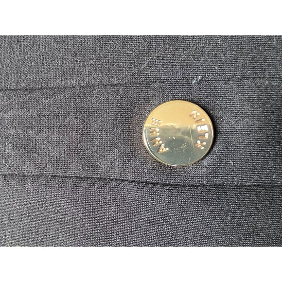 Anne Klein Womens Black Pencil Skirt W/ Gold Button Accents Size 6P - Picture 5 of 6
